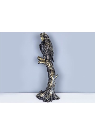 Biev Dekoratif Polyester Bronz Rengi Papağan Hbo003