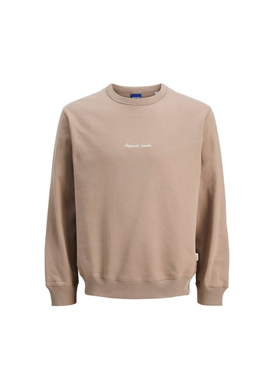 Jack & Jones Norrebro Erkek Bej Sweatshirt 12282893-mme Krem