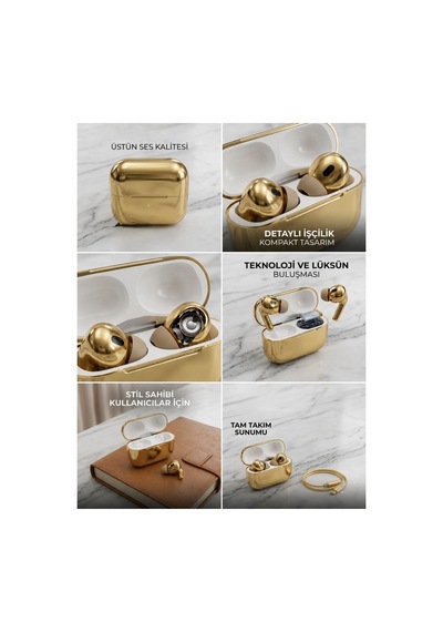 Samsung Iphone Reeder Uyumlu Gold Pro Kulaklık Süper Ses Kalitesi Altın - 875172778