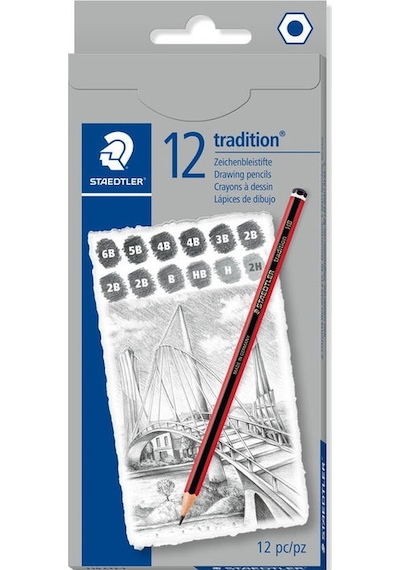 Staedtler Tradition Dereceli Kalem Karakalem Eskiz Çizim Seti 12'li