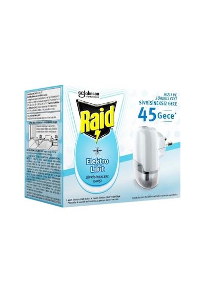 Raid Elektro Likit Cihaz+yedek 27,4 Ml 45 Gece