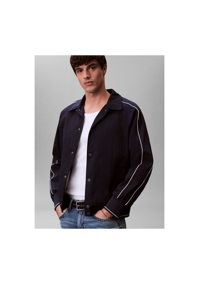 Calvin Klein Ls Nylon Snap Bomber-16289 Cef Dark Sapphire
