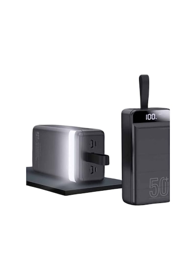 Powerbank Çoklu Şarj Girişi 50.000 Mah Taşınabilir Dijital Göstergeli Çok Renkli 99304542