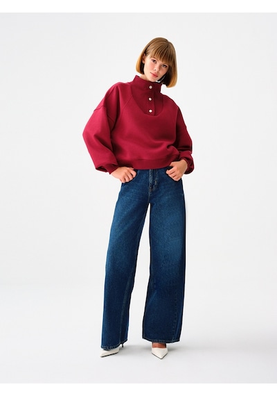Slouchy Regular Fit Kadın Pantolon Denim