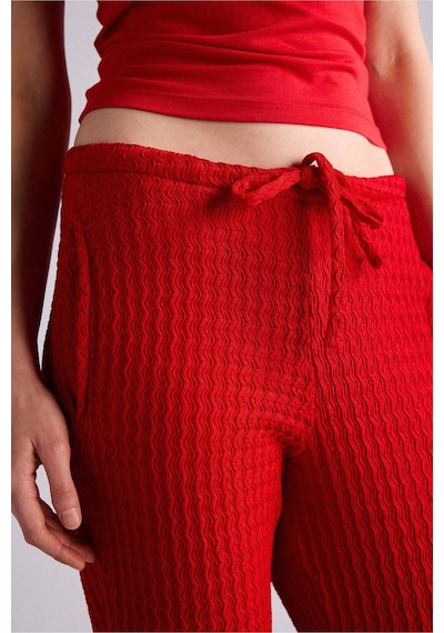 Defacto Wıde Leg Cepli Normal Bel Standart Boy Bürümcük Pantolon F7659ax26smrd51 Kırmızı-rd51