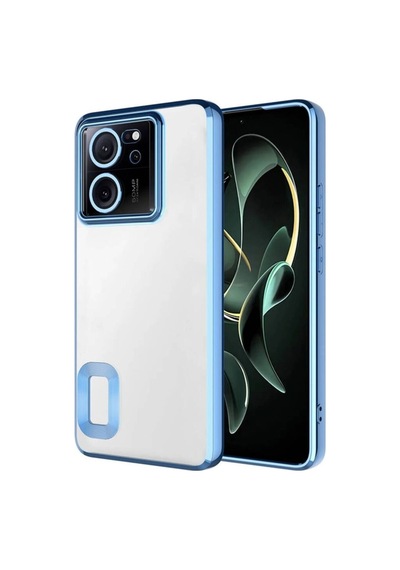 Xiaomi Mi 13t Pro Kılıf Kamera Korumalı Logo Gösteren Zore Omega Kapak Sierra Mavi