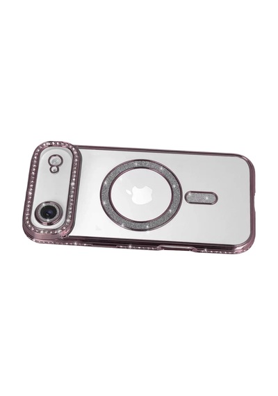 Newface Apple İphone 17 Air Joke Simli Magneticsafe Kılıf - Pembe