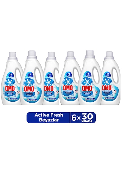 Omo Active Fresh Cold Power Beyazlar Için Sıvı Deterjan 1500 Ml X 6 Adet
