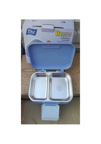 304 Paslanmaz Çelik 2 Katlı 2 Bölmeli 1030ml Happii Beslenme Çantası Temalı Lunch Box Mor