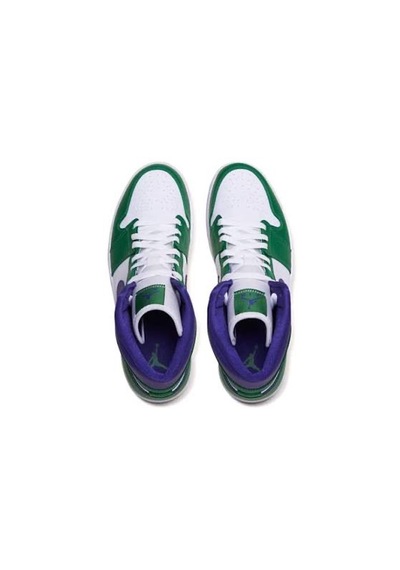 Nike Air Jordan 1 Mid Hulk Basketbol Ayakkabısı Mor - Yeşil