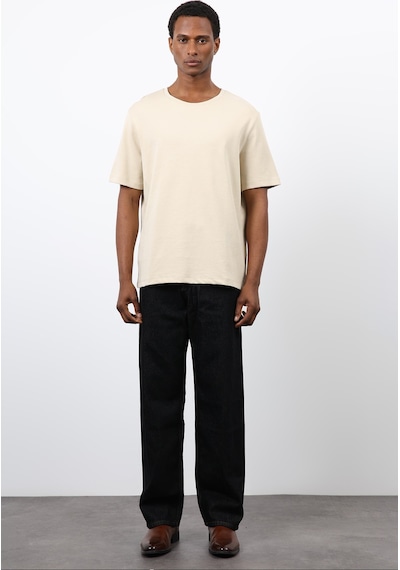 Antioch Regular Fit Basic Erkek T-shirt Taş