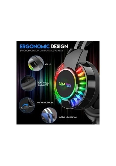 H60 Kablolu 7.1 Usb Oyuncu Kulaklık Rgb Stereo Hd Mikrofon Gaming Kulaklık