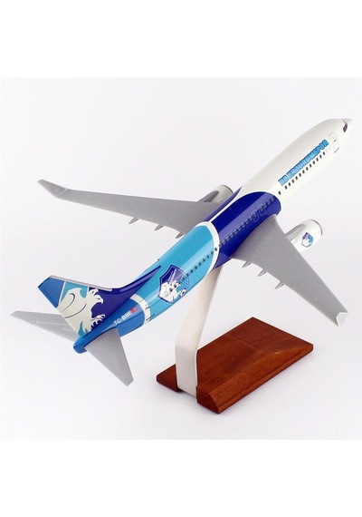 Thy050 1/100 Ölçek, Thy Erzurum Spor Logolu B737-800 Yolcu Uçağı, Sergilemeye Hazır Ahşap Standlı Model-56299