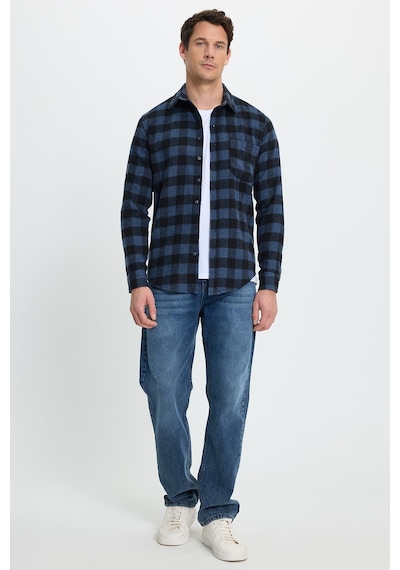 Tudors Erkek Slim Fit Dar Kesim Uzun Kollu Cepli Kareli Dama Desenli Kışlık Oduncu Gömlek-41700 Çok Renkli Tudors Erkek Slim Fit Dar Kesim Uzun Kollu Cepli Kareli Dama Desenli Kışlık Oduncu Gömlek-41700 Çok Renkli