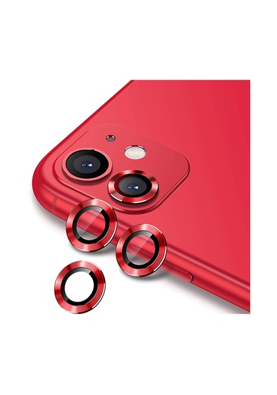 Nettech Apple Uyumlu iPhone 11 Pro Damla Model 3in Kamera Cam Koruyucu - Kırmızı