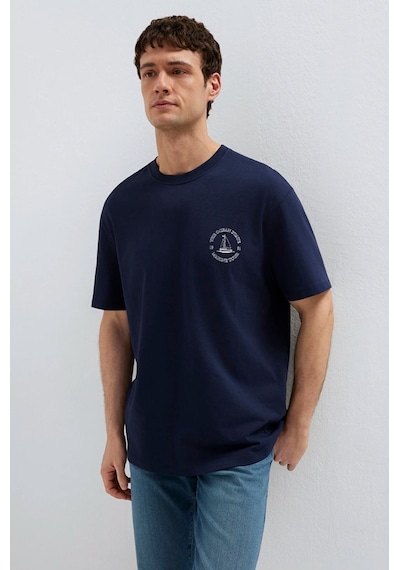 Mavi M0613282-82318 Gemi Baskılı Tişört Erkek T-shirt Lacivert