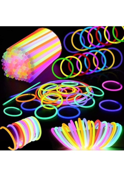 50 Adet Glow Fosforlu Çubuk Işıklı Parti Aydınlatma Çubuk - 24 Sa