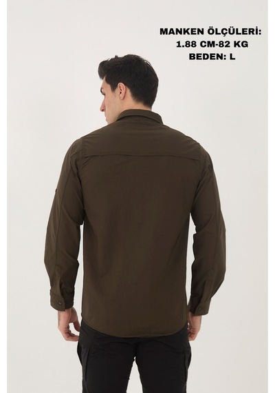 Camp Scoutland Camp365 Outdoor Tactical Rahat Ve Kullanışlı Su İticili Erkek Taktik Gömlek Haki Haki Camp Scoutland Camp365 Outdoor Tactical Rahat Ve Kullanışlı Su İticili Erkek Taktik Gömlek Haki Haki