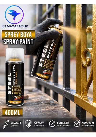 İst Steel Sprey Boya Altın 400 Ml 0310 Altın Yaldız