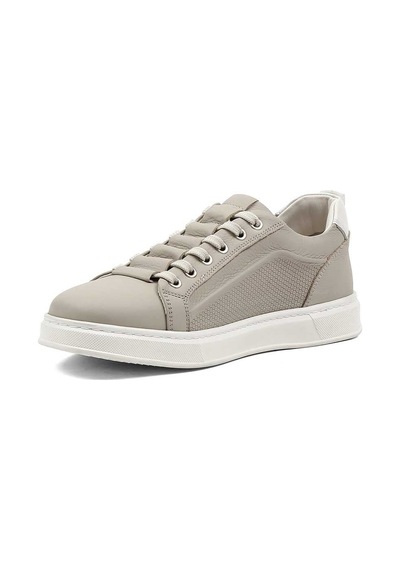 Erkek Gri Baskılı Kalın Tabanlı Sneaker