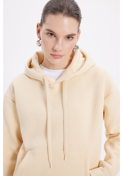 Tudors Kadın Oversize Geniş Kesim Pamuklu Yumuşak Dokulu İçi Polarlı Basic Bej Kapüşonlu Sweatshirt-42092 Bej Tudors Kadın Oversize Geniş Kesim Pamuklu Yumuşak Dokulu İçi Polarlı Basic Bej Kapüşonlu Sweatshirt-42092 Bej