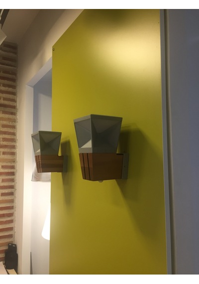 Teak Ağacı Gövde 6W Ledli Bahçe Aydınlatma Aplik Kahverengi