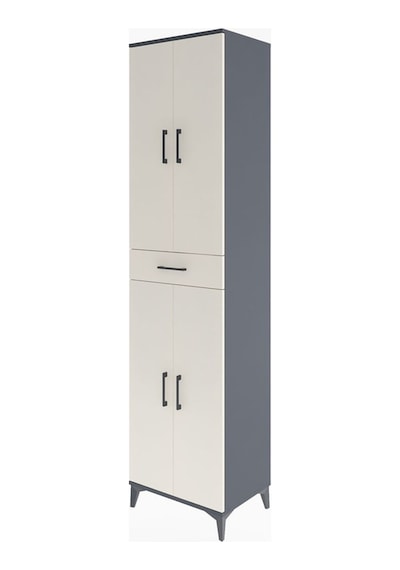 Hyperion Dolap 5 Raflı Tek Çekmeceli 4 Kapaklı 60x44x243 Antr... Antrasit Hyperion Dolap 5 Raflı Tek Çekmeceli 4 Kapaklı 60x44x243 Antr... Antrasit