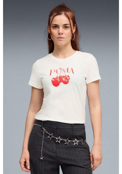 Puma Graphic Kadın Tişört BEYAZ