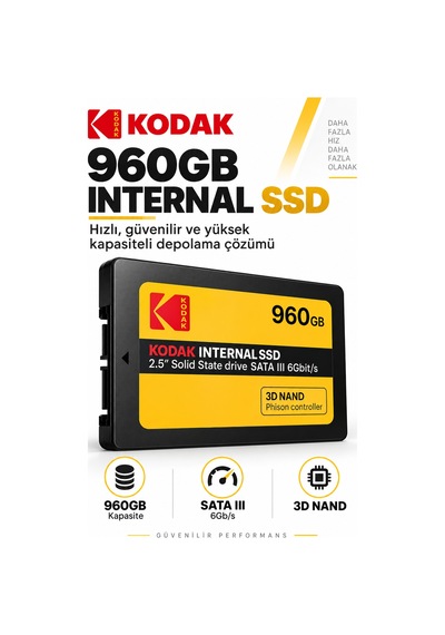 X150 960gb 2.5 İnç Sata Iıı Ssd 520 Mb/s Okuma 500 Mb/s Yazma Hızlı Ssd