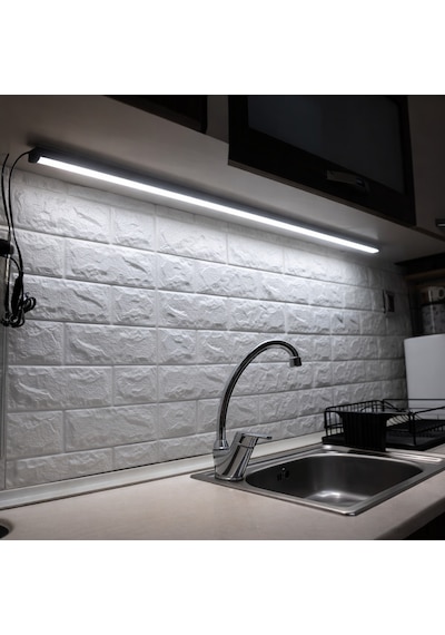 Dokunmatik 120cm 6000k Beyaz Işık Tak Çalıştır Led Mutfak, Dolap, Tezgah Altı, Duvar Dekoratif Gece Lambası Beyaz Işık