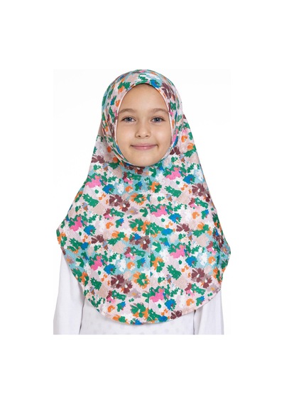 Hürrem Bone Zümrüt Pratik Hazır Geçmeli Genç Tesettür Bone Jakar Desenli Hijab 2408 37 Zümrüt