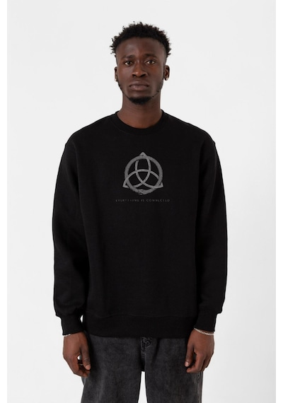 Dark Everything Is Connected Siyah Erkek 2ip Sweatshirt 001