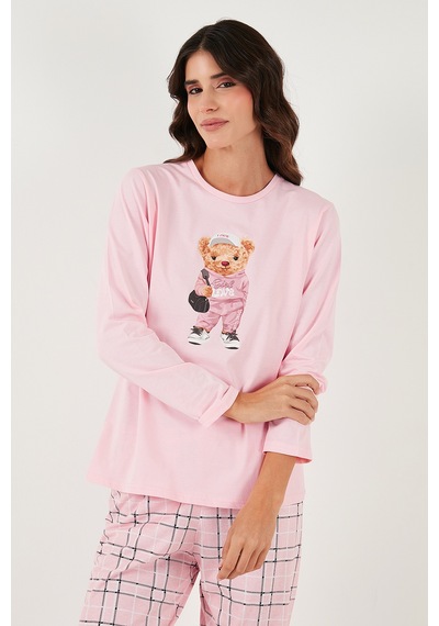Lela Bayan Pijama Takımı 65723313 Pudra Pudra