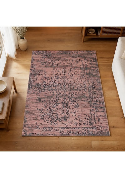 Kartela Halı Siro Halı Kaymaz Taban Makinede Yıkanabilir Halı Gül Kurusu - 100 X 150 Cm