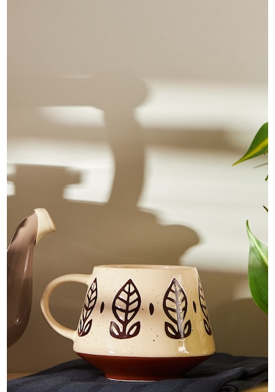 Emsan Ethnic Grass Kupa 480 ML Kahve