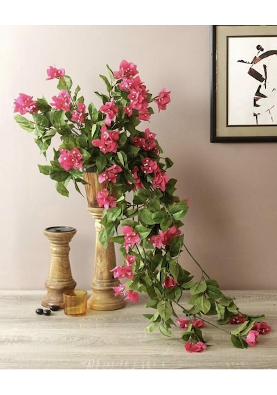 Yapay Çiçek Fuşya Begonvil Çiçeği 8dallı 70cm Sarkan Çiçek