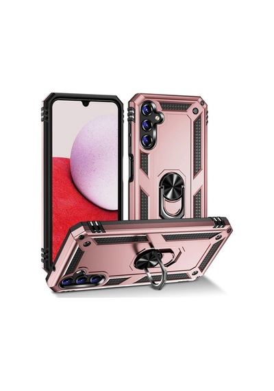 Samsung Galaxy A04s Kılıf Sofya Yüzüklü Silikon Kapak - Rose