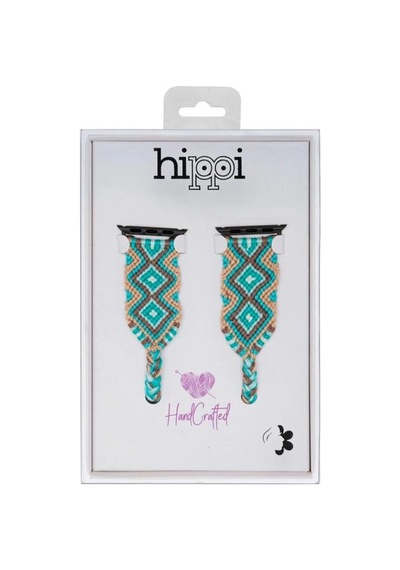 Hippi Charm Siyah Örgü Apple Uyumlu Watch  Kordonu 38-40-41 Mm