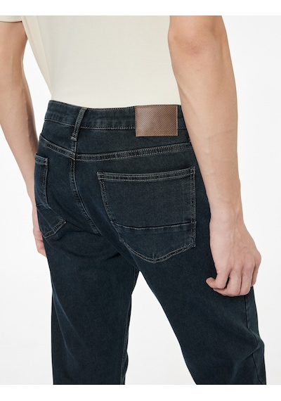 Koton Pamuklu Cepli Normal Bel Straight Fit Jean Pantolon - Mark Jean Petrol 7wam40031nd Koton Pamuklu Cepli Normal Bel Straight Fit Jean Pantolon - Mark Jean Petrol 7wam40031nd