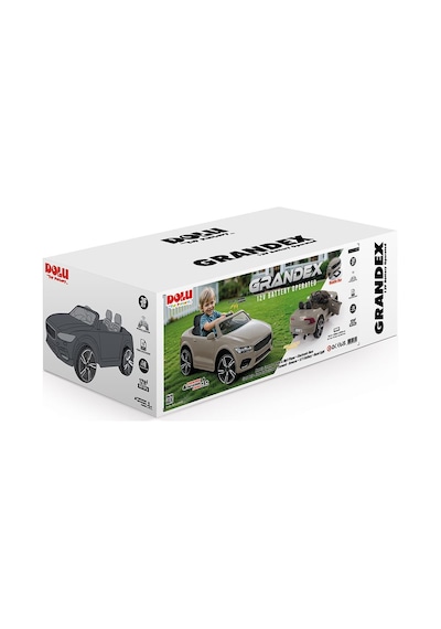 Dolu Grandex 12 Volt Kumandalı Akülü Araba Nuve Gri