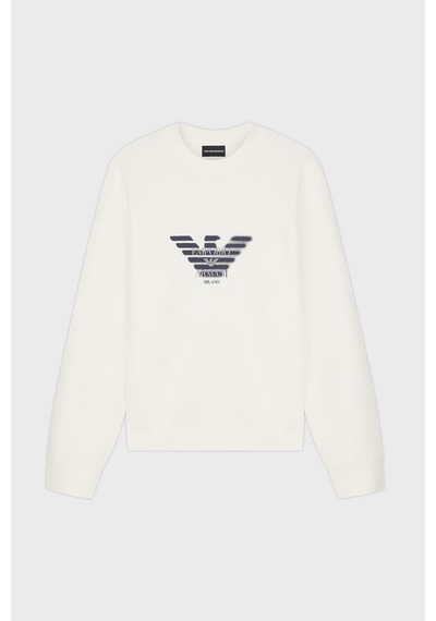 Emporio Armani Pamuklu Yuvarlak Yaka Sweat Erkek Sweat Em007315 Af10013 U0003 Beyaz