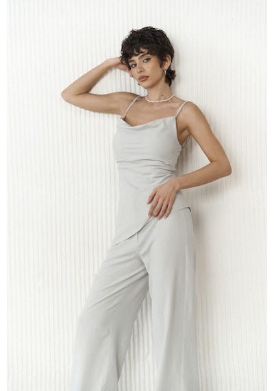 Mai Collection Mai Studios Co. Javier Gri Bluz Pantolon Takım Gri