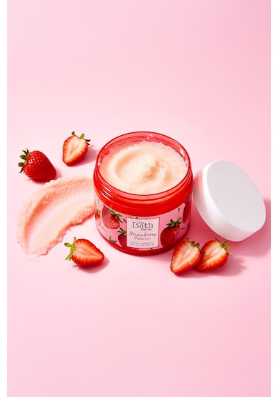 The Bath Factory Çilek Aromalı Vücut Peeling 300 G