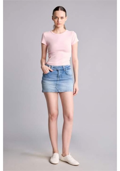 Defacto Mini Jean Şort Etek I4913ax26hsnm39 Mavi-nm39