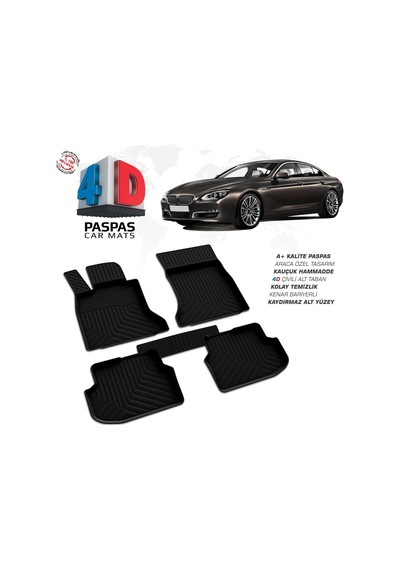 Bmw 6 Serisi F06 4d Araca Özel Havuzlu Kauçuk Paspas 2011-2018