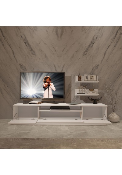 Decoraktiv Trendstyle 4 Slm Tv Ünitesi Tv Sehpası Beyaz Decoraktiv Trendstyle 4 Slm Tv Ünitesi Tv Sehpası Beyaz