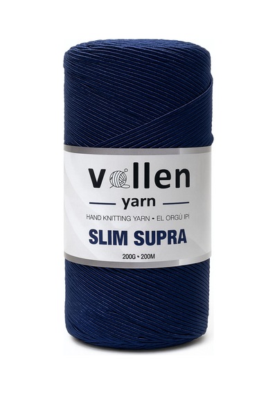 Slim Supra 200 Gr Mumlu Polyester İp Çanta İpi, Runner İpi, Bileklik İpi, Pase İpi Lacivert