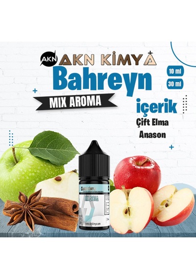 Akn Kimya Bahreyn Mix Aroma Çift Elma Anason Gıda Aroması 10 Ml
