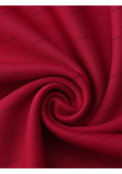 Flood Of Style Crop Ckod-232913 Kalpli Ve Sloganlı Grafik Düşük Omuzlu Bordo