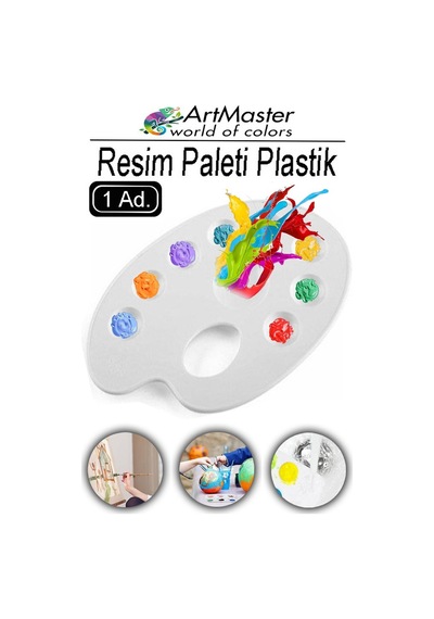 Resim Paleti 1 Adet Plastik Boyama Paleti Godeli Ressam Paleti Akrilik Boya Guaj Boya Suluboya Resim Yapma Boya Paleti